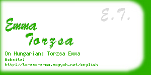 emma torzsa business card